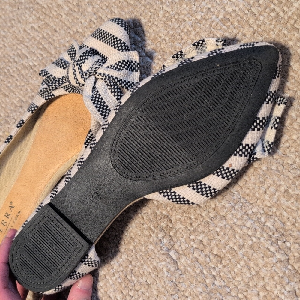 Serra Striped Bow Flats - Picture 3 of 3